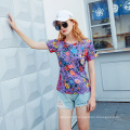 Women Print Short Sleeve Loose Casual Top/T-shirt